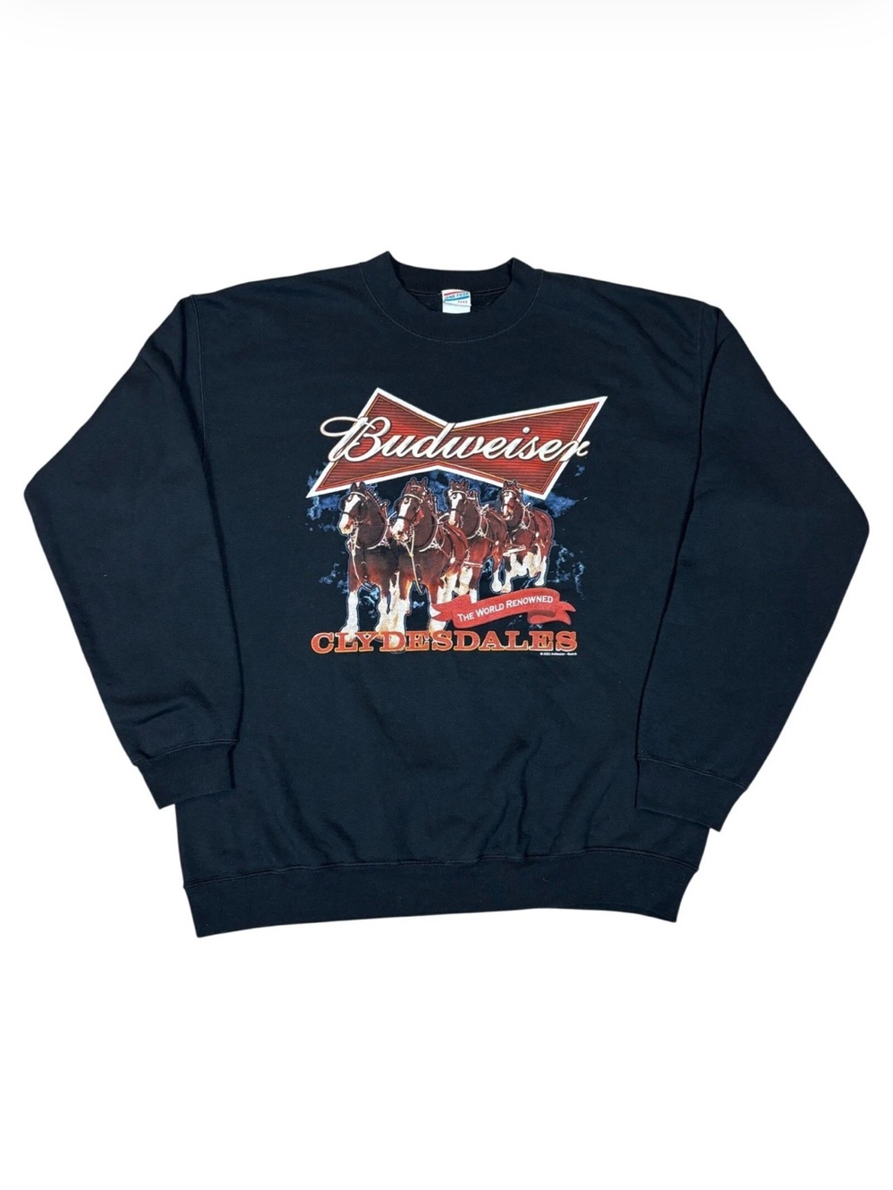 Junk Food Budweiser Clydesdale Black Crewneck Sweatshirt Size L